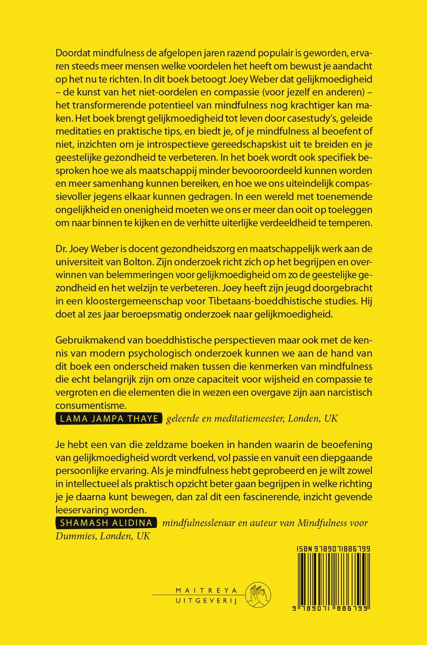 Achterkant van Voorbij Mindfulness