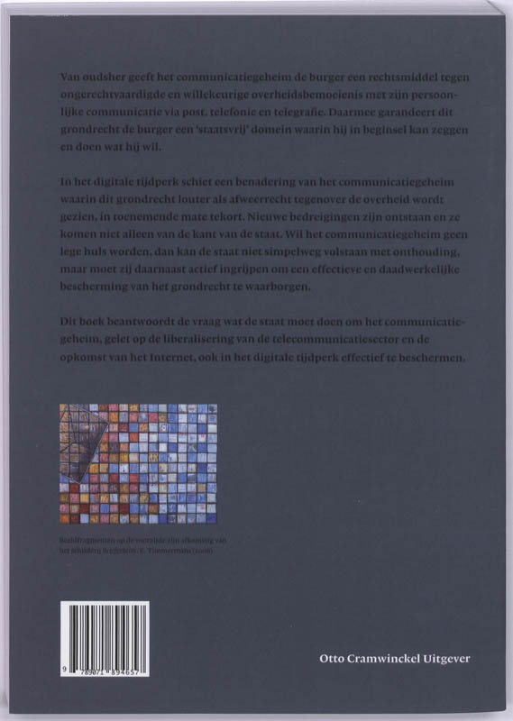 Achterkant van Publieke dimensies van privé-communicatie