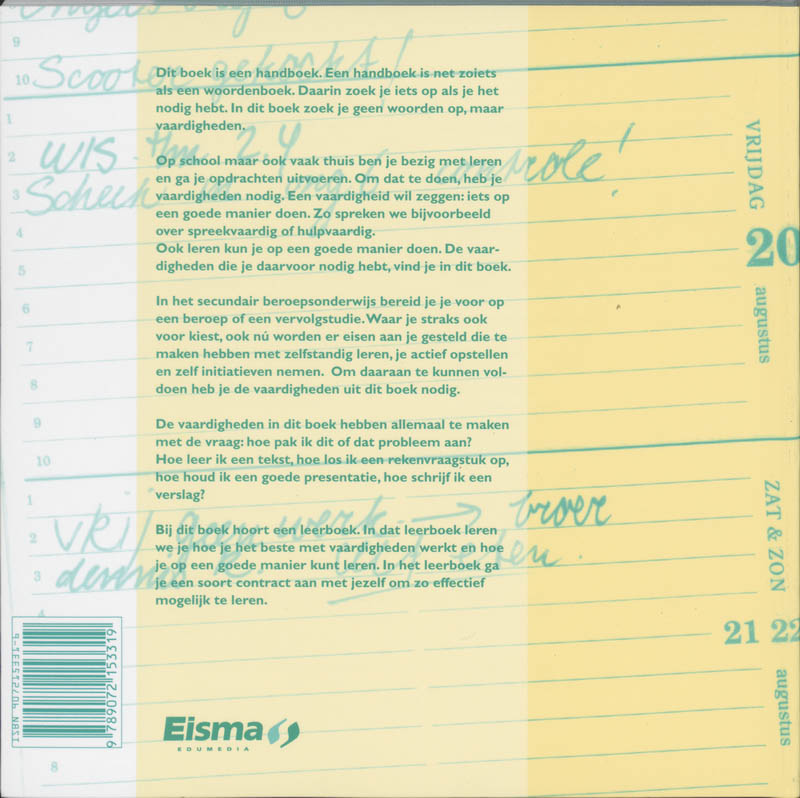 Achterkant van Leerlingenboek