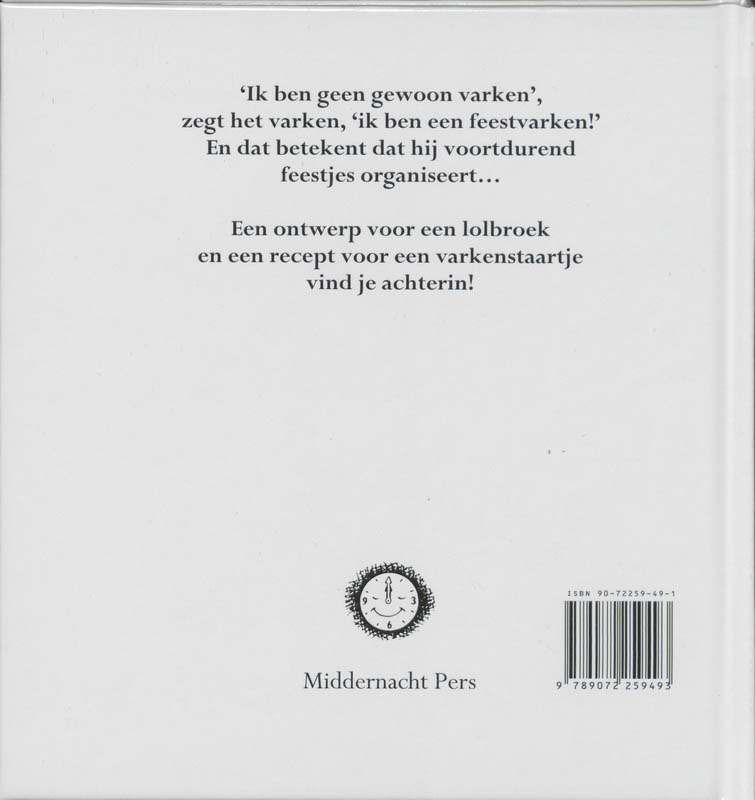 Achterkant van Het feestvarken