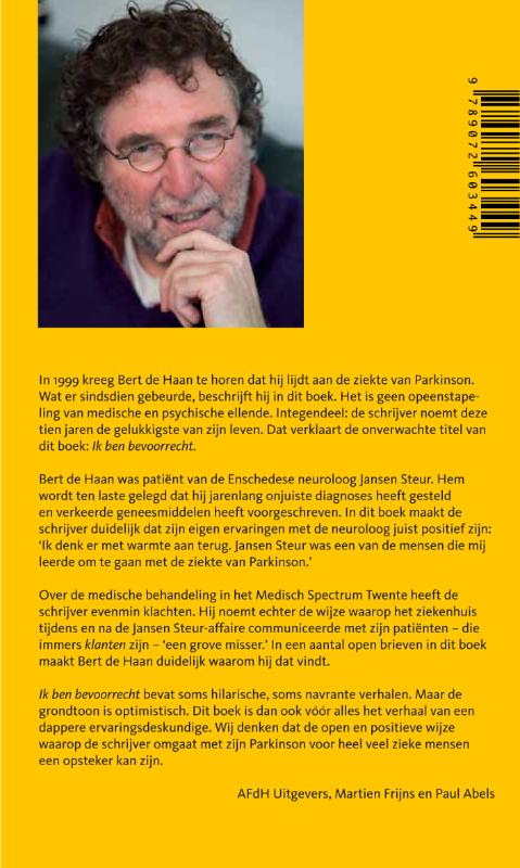 Achterkant van Ik ben bevoorrecht
