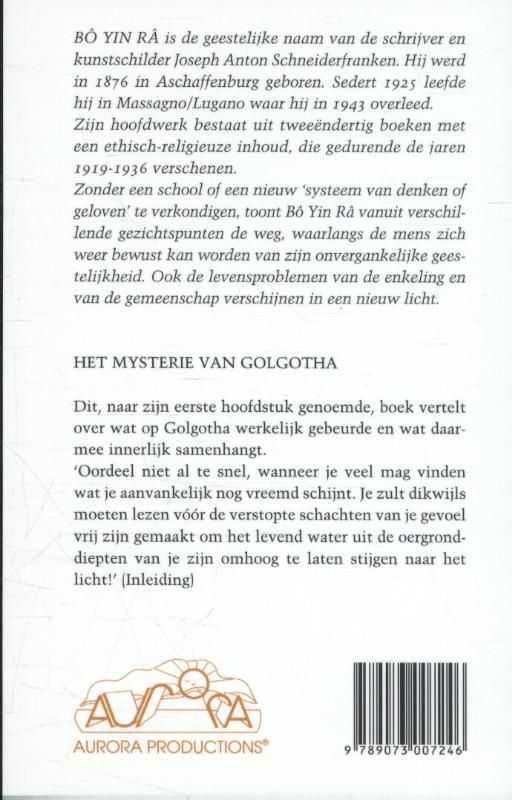 Achterkant van Het mysterie van Golgotha
