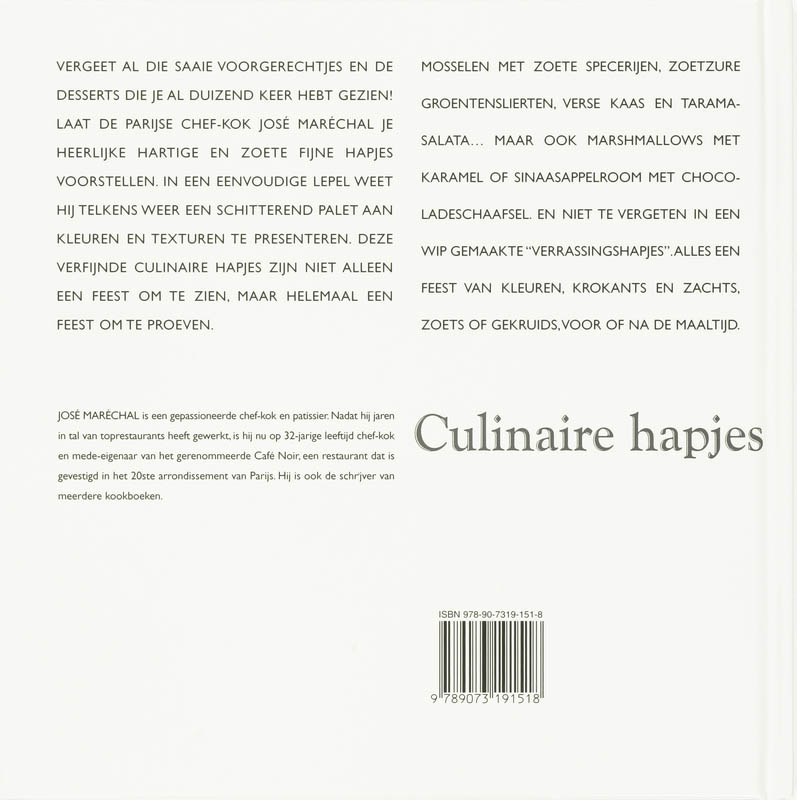 Achterkant van Culinaire Hapjes