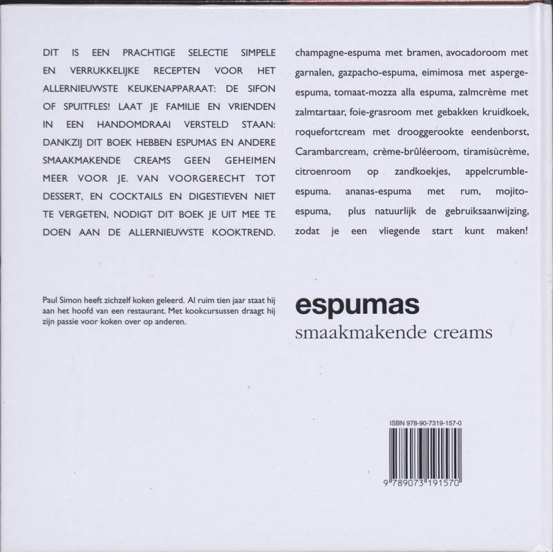 Achterkant van Espumas