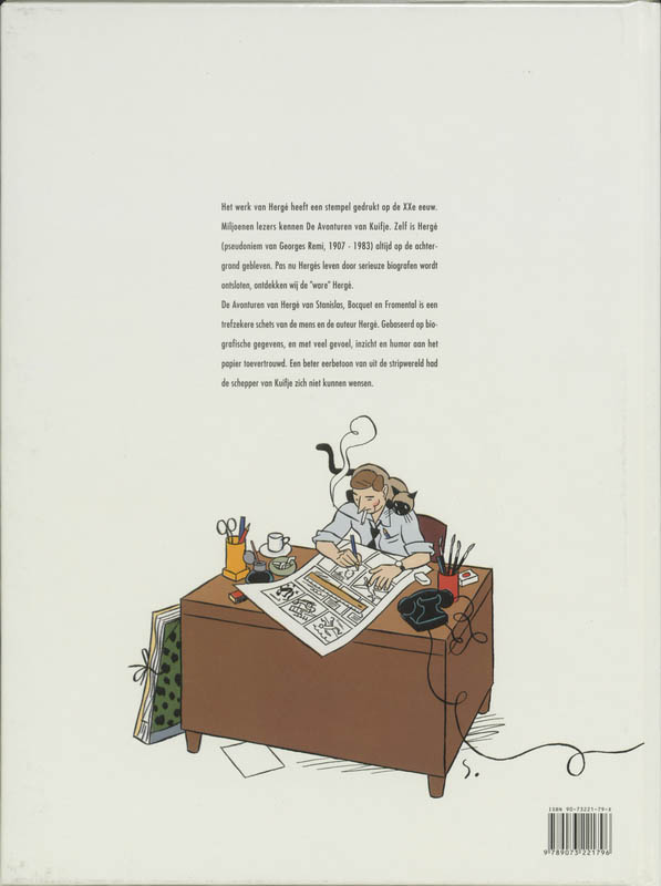 Achterkant van De avonturen van Herge