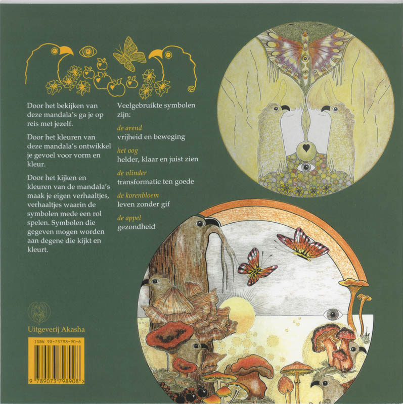 Achterkant van Mandala's - kijken en kleuren