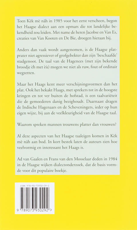 Achterkant van Kèk mè nâh