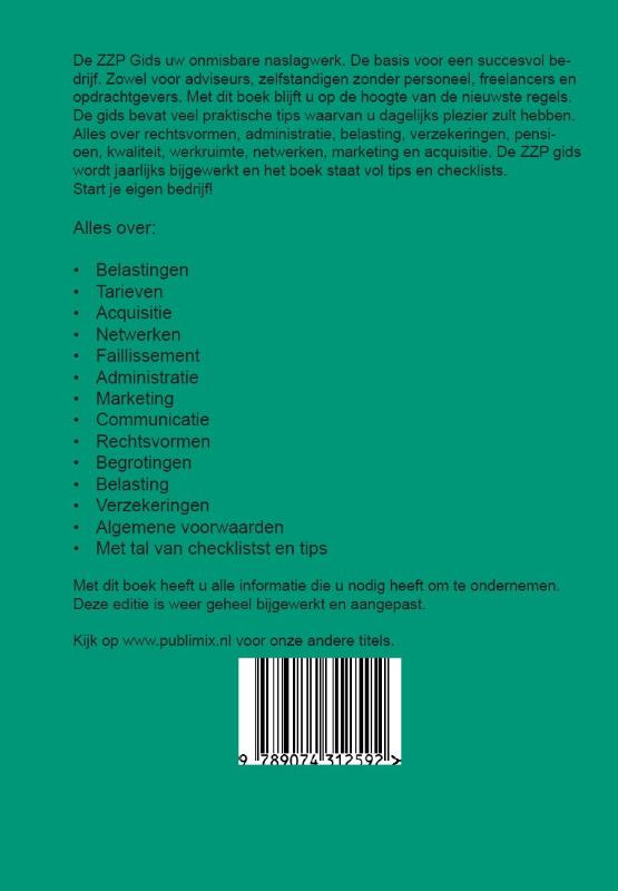 Achterkant van ZZP Gids 2024