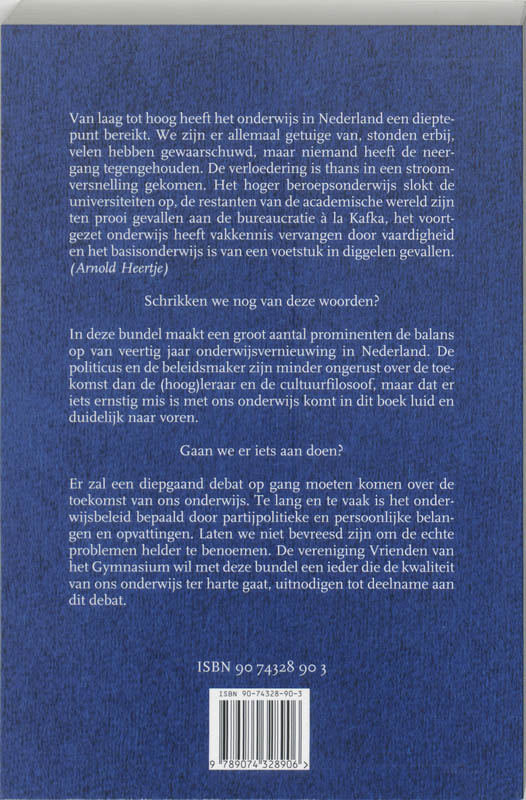 Achterkant van Steeds minder leren