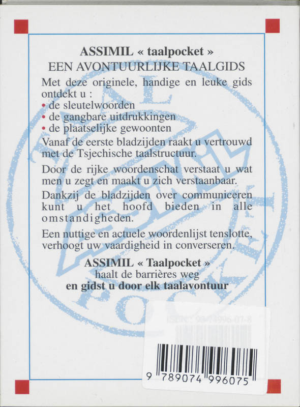 Achterkant van Taalpocket Tsjechisch