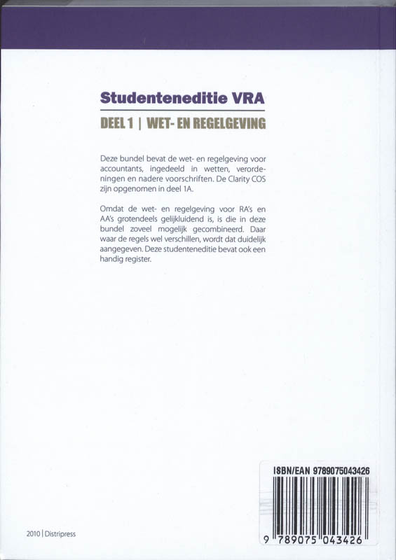 Achterkant van 1 Wet- en regelgeving