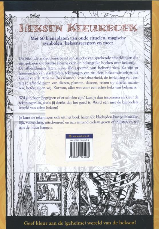 Achterkant van Het Heksen kleurboek