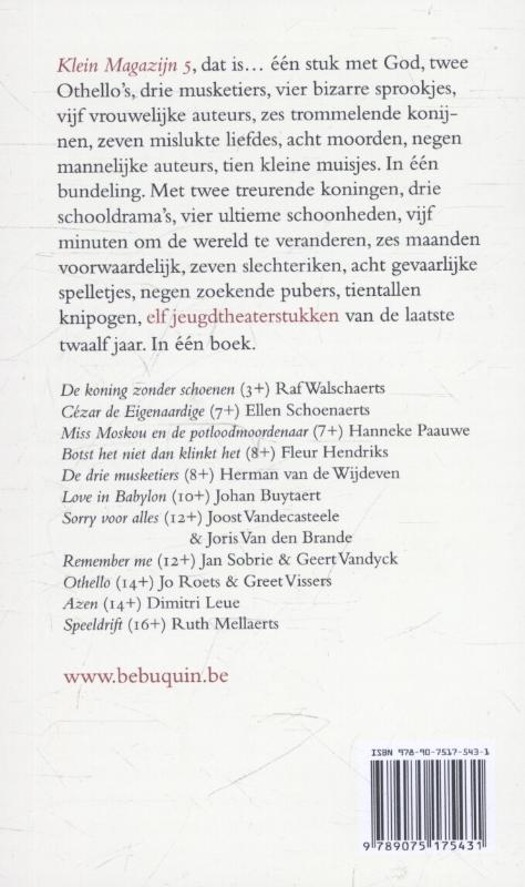 Achterkant van Teksten voor jeugdtheater