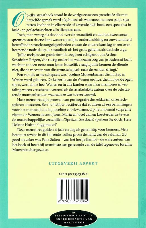 Achterkant van Het leven van een Weense hoer