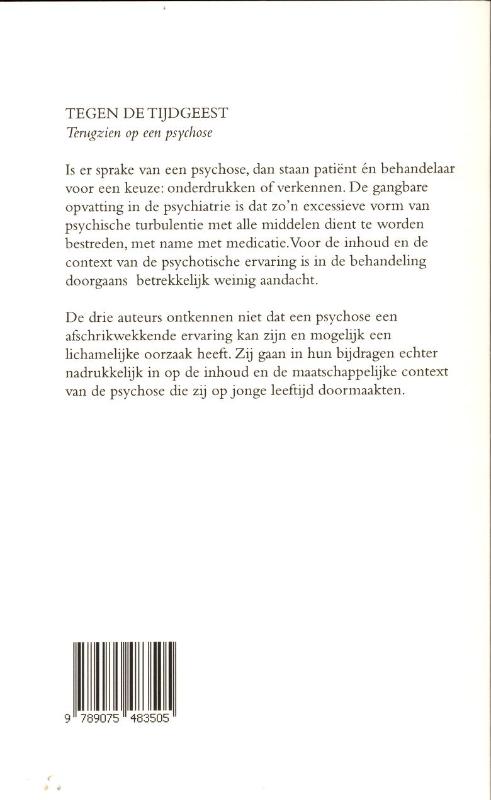 Achterkant van Tegen de tijdgeest