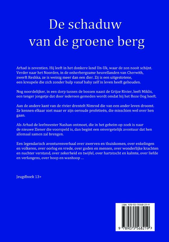 Achterkant van De schaduw van de groene berg