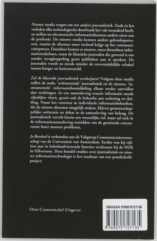 Achterkant van Journalistiek in de informatiesamenleving