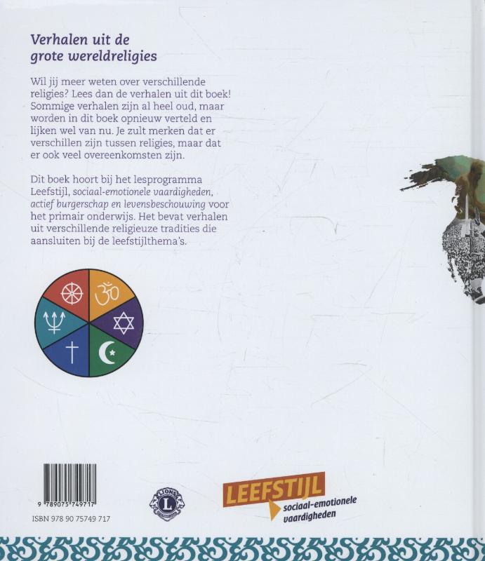 Achterkant van Verhalen uit de grote wereldreligies