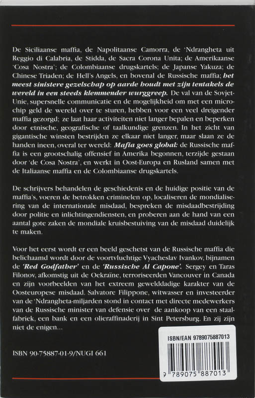 Achterkant van De wereldwijde maffia