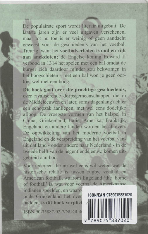 Achterkant van De geschiedenis van het voetbal