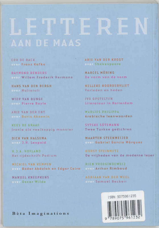 Achterkant van Letteren aan de Maas