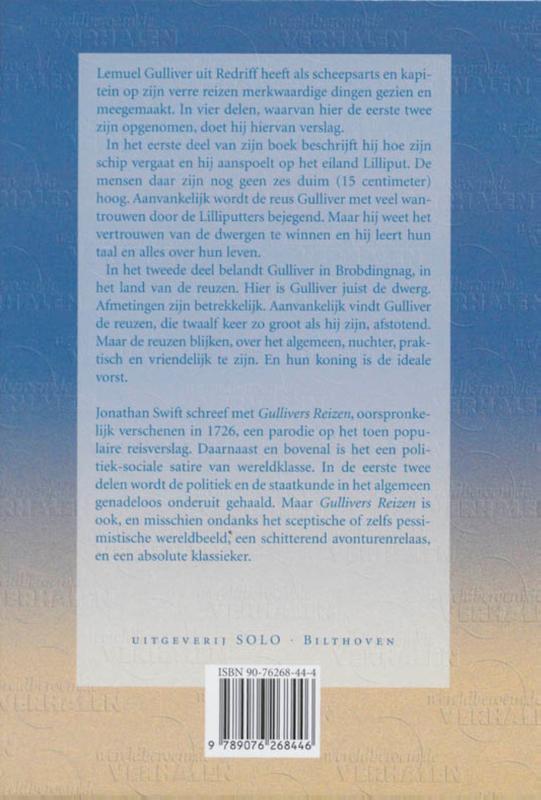 Achterkant van Gullivers reizen