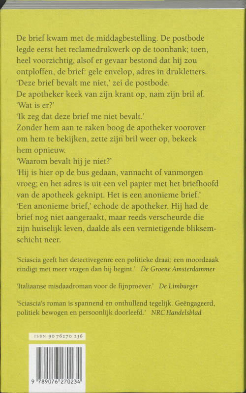 Achterkant van Ieder het zijne