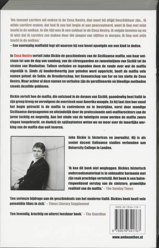 Achterkant van Cosa Nostra