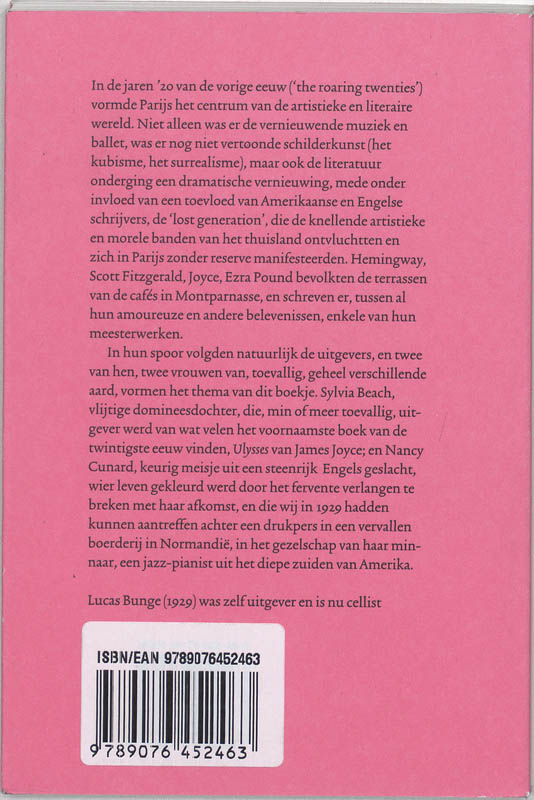 Achterkant van Twee vrouwen, twee uitgevers