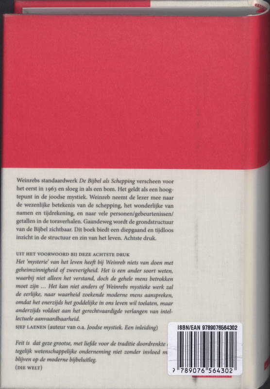 Achterkant van De bijbel als schepping