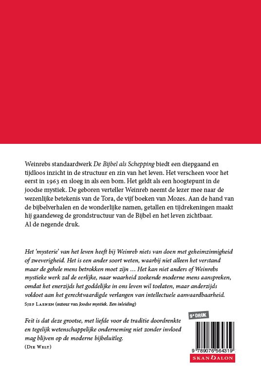 Achterkant van De Bijbel als Schepping