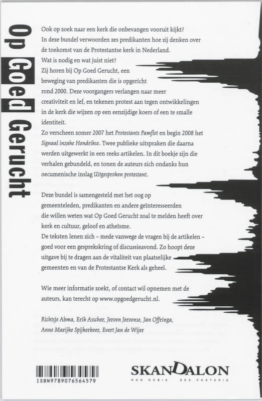 Achterkant van Uitgesproken protestant