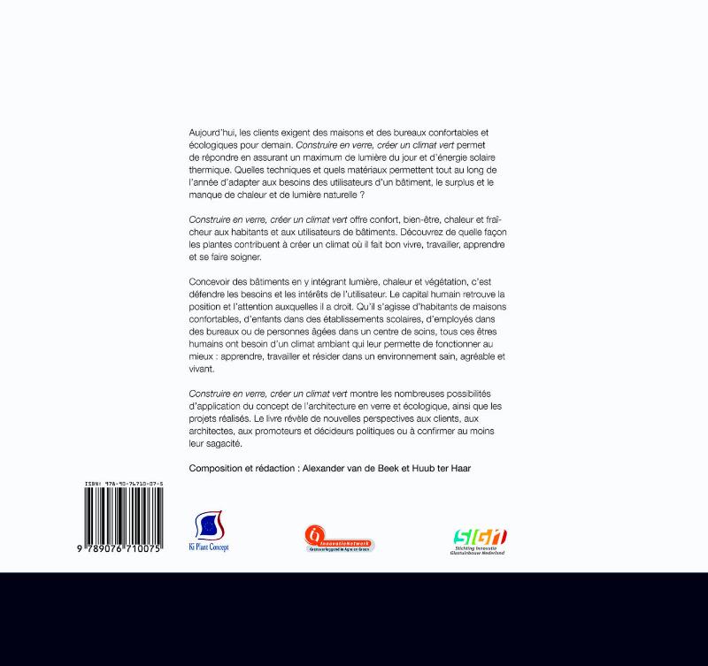 Achterkant van Construire en verre, creer un climat vert