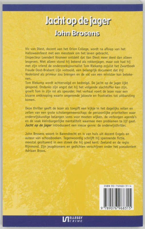 Achterkant van Jacht op de jager