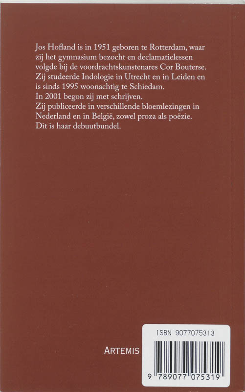 Achterkant van Bij elke voetstap die ik zet
