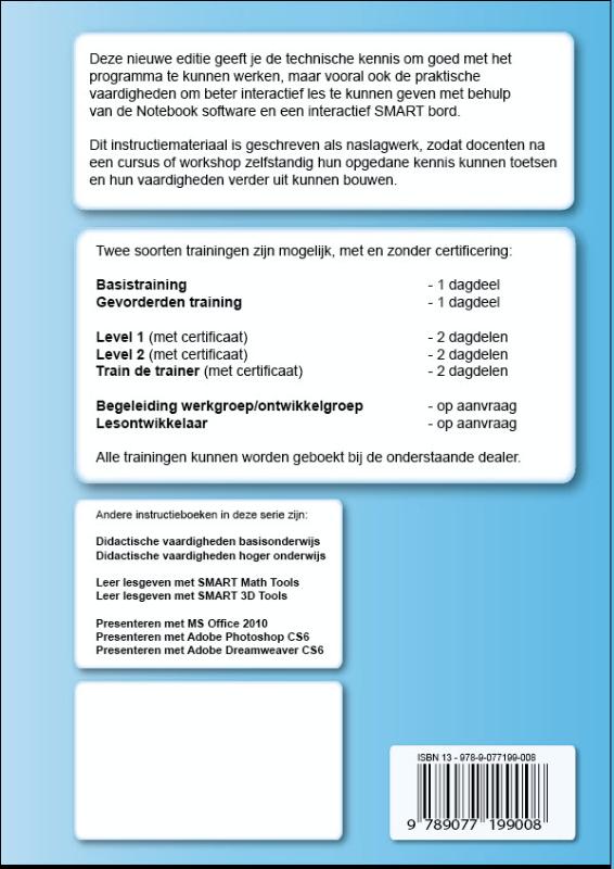 Achterkant van Leer interactief lesgeven met SMART Notebook 11.2