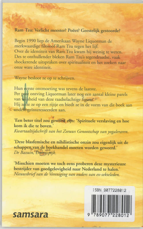Achterkant van Wie zoekt zal niet vinden