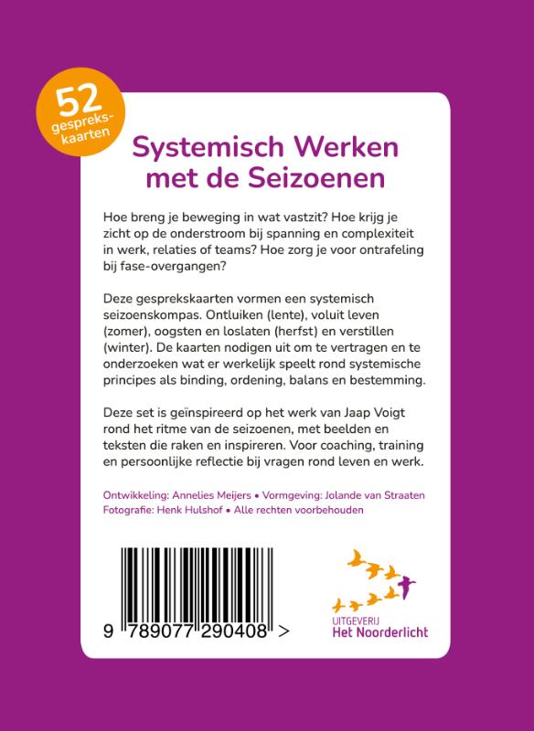 Achterkant van Systemisch werken met de Seizoenen