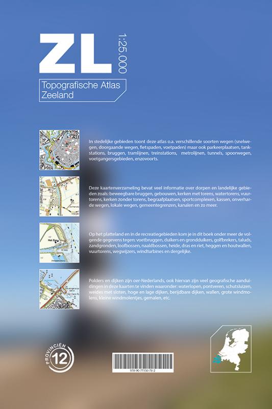 Achterkant van Topografische atlas Zeeland