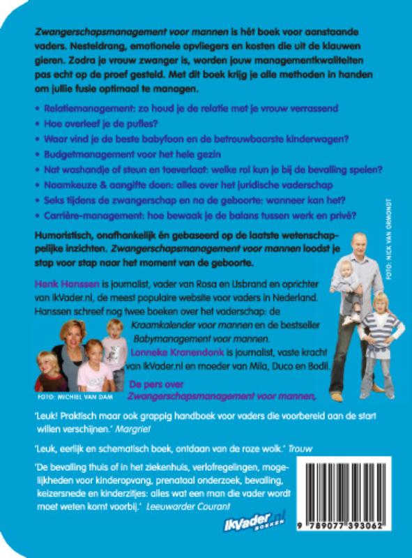 Achterkant van Zwangerschapsmanagement voor mannen