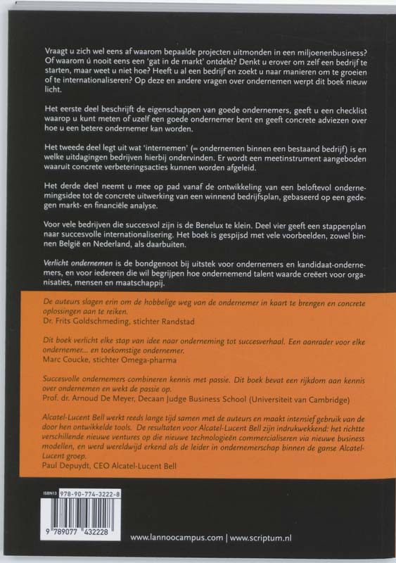 Achterkant van Verlicht ondernemen