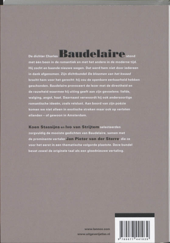 Achterkant van De mooiste van Baudelaire