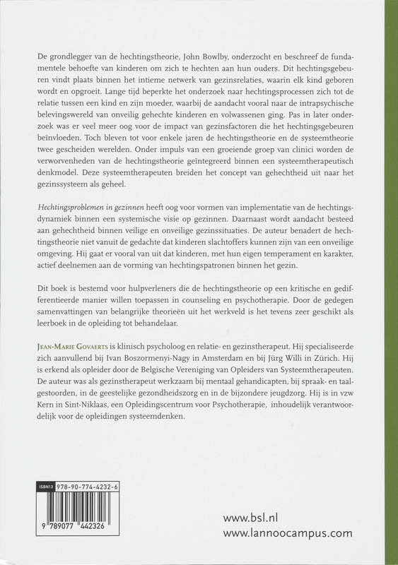 Achterkant van Hechtingsproblemen in gezinnen
