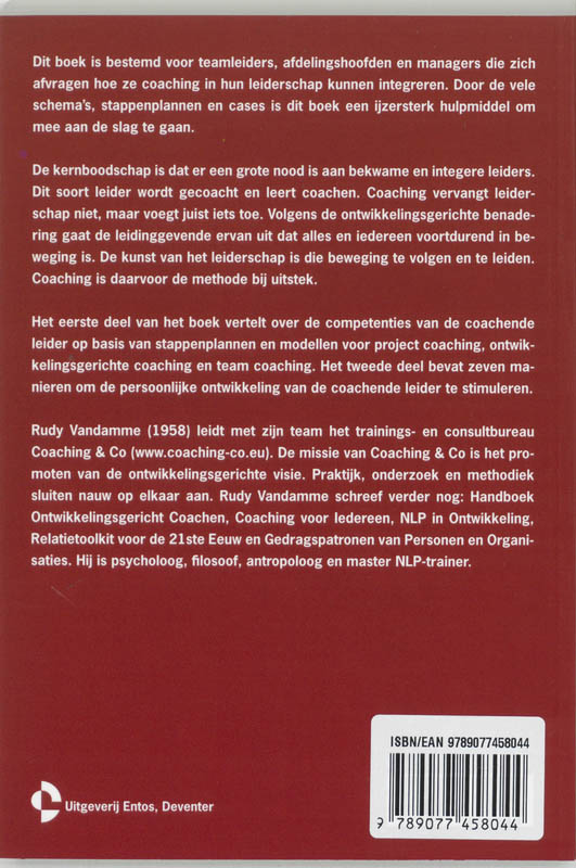 Achterkant van Handboek Coachend Leiderschap
