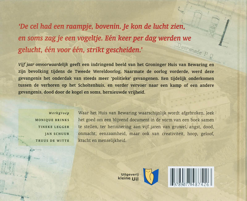 Achterkant van Vijf jaar onvoorwaardelijk