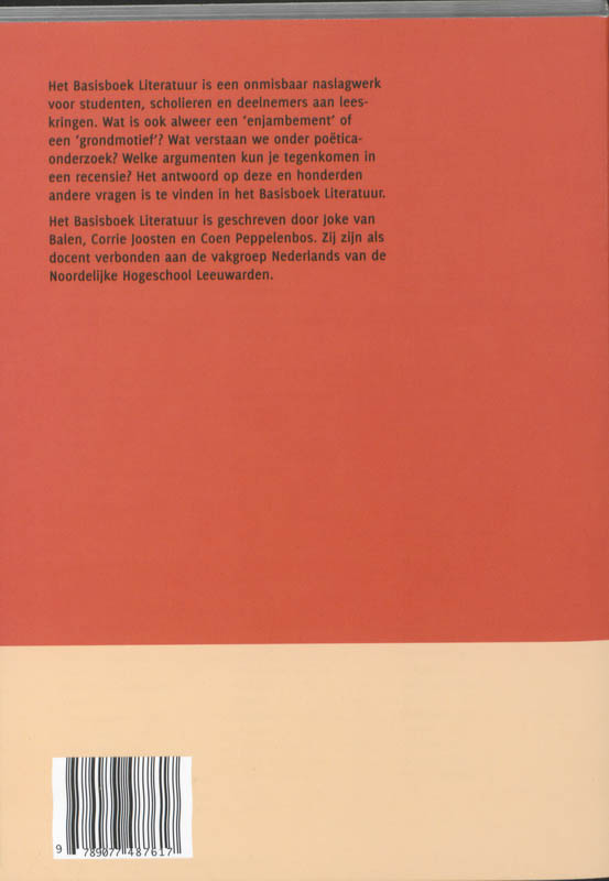 Achterkant van Basisboek literatuur