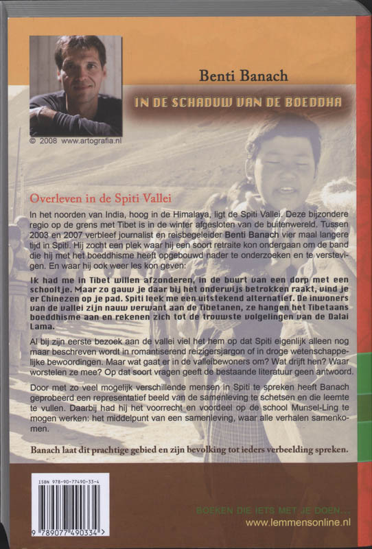 Achterkant van In de schaduw van de boeddha
