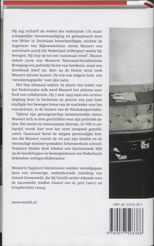 Achterkant van Nagelaten bekentenissen