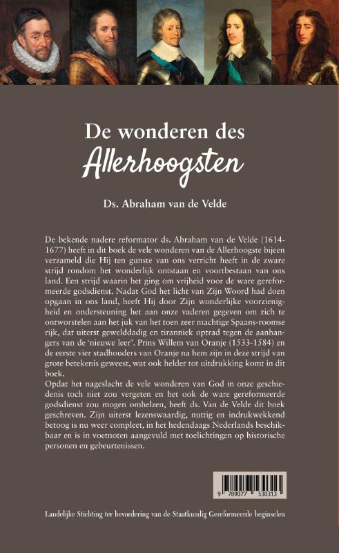 Achterkant van De wonderen des Allerhoogsten