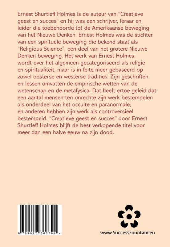 Achterkant van Creatieve geest en succes